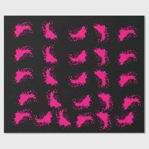 Pink Paint Splatter Wrapping Paper