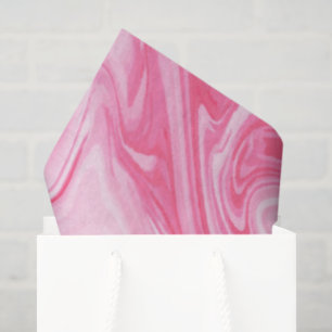 Pink Paint Swirl Art Modern Colourful Fun Tissue Paper