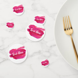 Pink Paint Text Here abstract modern Confetti