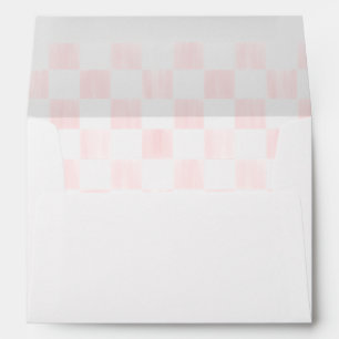 Pink Painted Chequerboard Patterned Envelope