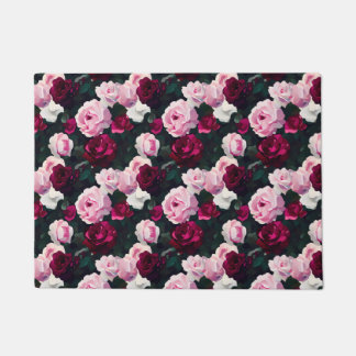 Pink Painted Roses Doormat