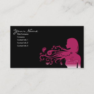 pink paisley business card