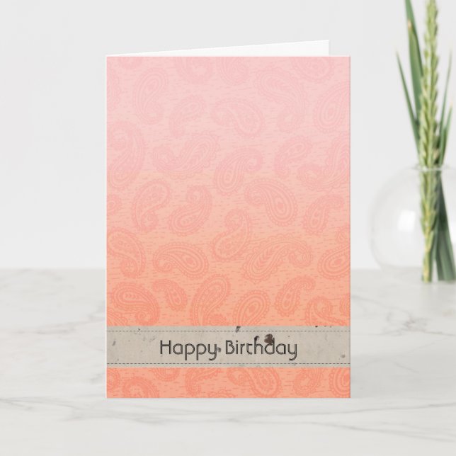 Pink Paisley Card (Front)