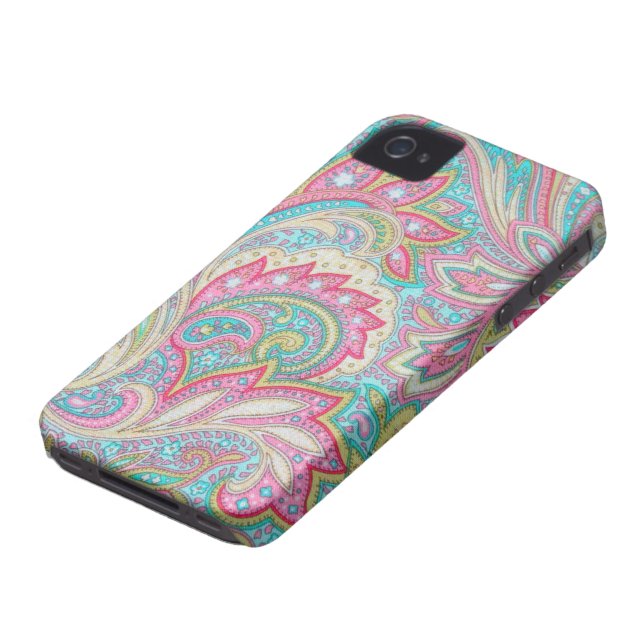 Pink Paisley Case-Mate iPhone 4 Case (Bottom)