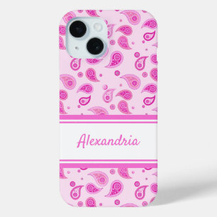 Pink Paisley iPhone 15 Case