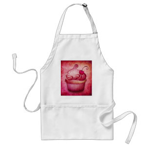 pink paisley cupcake apron