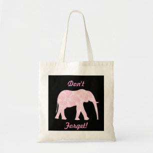Pink Paisley Elephant Tote - Don't Forget! Bag