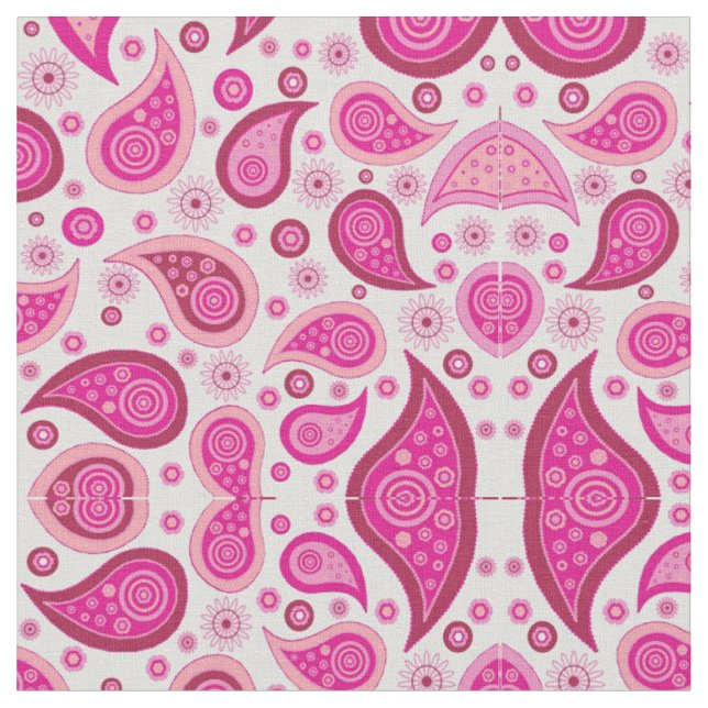 pink paisley fabric (Close Up)