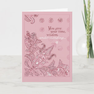 Pink Paisley Mother's Day Card