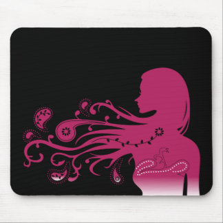 pink paisley mouse pad