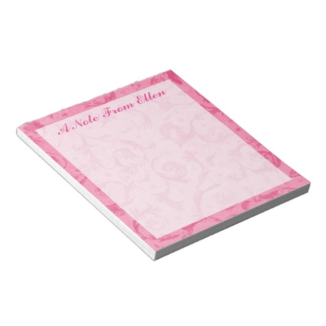 Pink Paisley Notepad (Angled)