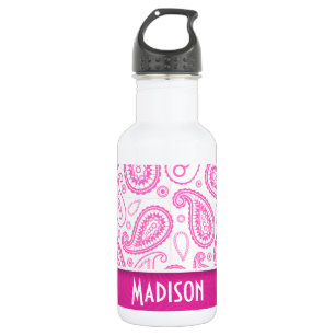 Pink Paisley Pattern 532 Ml Water Bottle