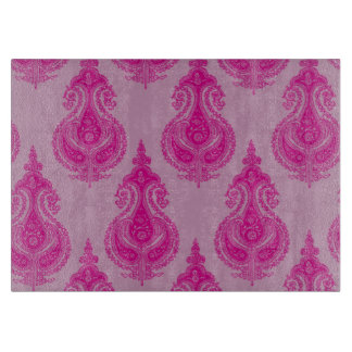 Pink paisley pattern cutting board