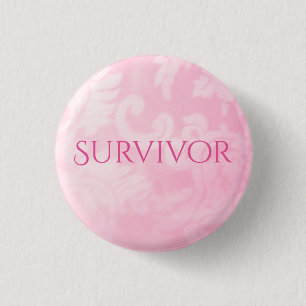 Pink Paisley Survivor Button