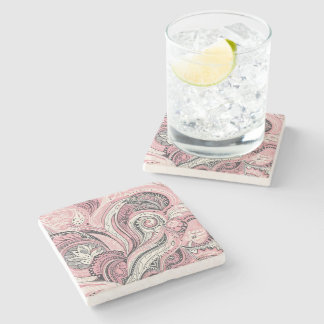Pink Paisley The Home Studio Coaster