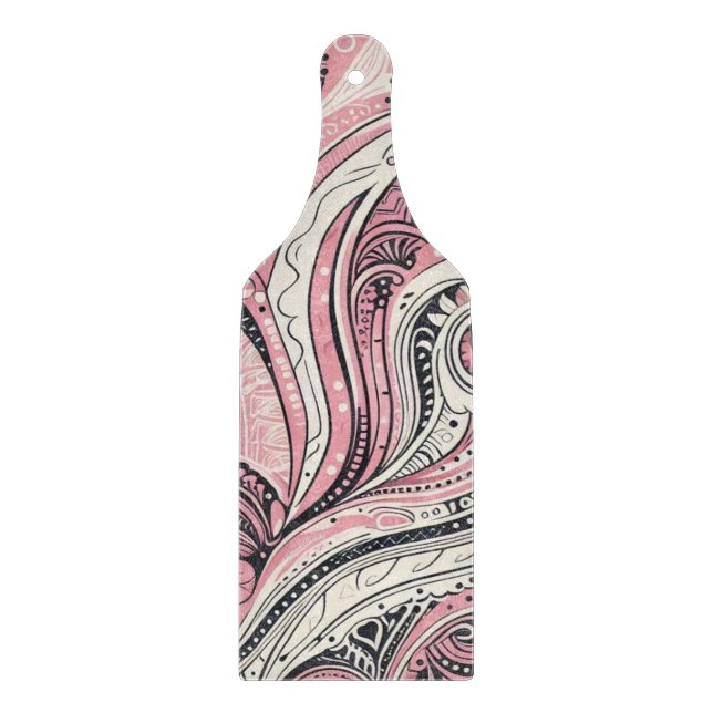 Pink Paisley The Home Studio Cutting Board (Front)