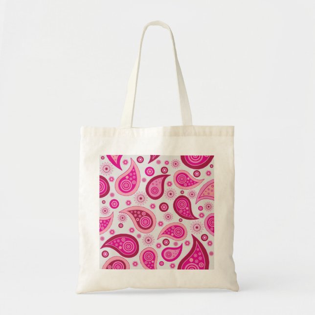 Pink Paisley Tote Bag (Front)