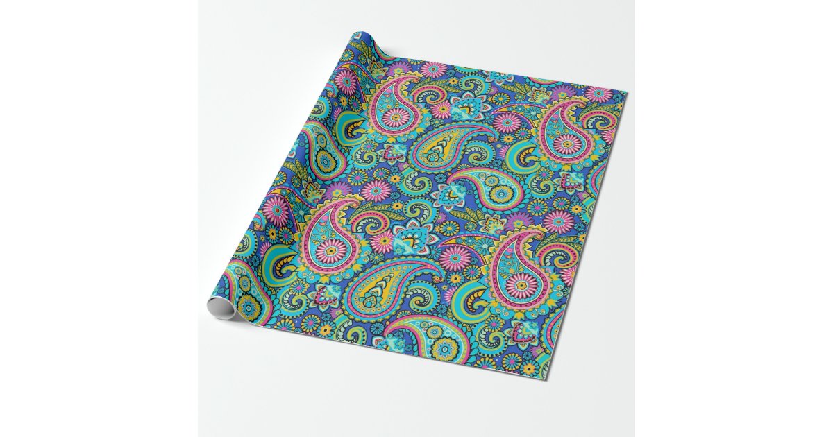 Pink Paisley Wrapping Paper Zazzle