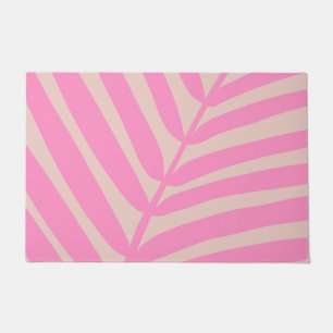 Pink Palm Leaf Doormat
