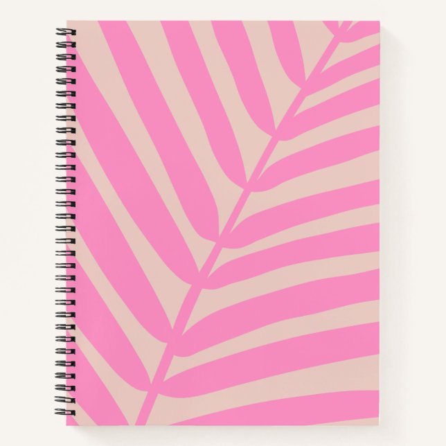 Pink Palm Leaf Notebook (Front)