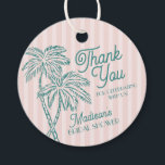 Pink Palm Spring Pastel Beach Bridal Shower Favour Tags<br><div class="desc">Meet me in the palms! Our Palm Springs Party Collection is a dreamy blend of vintage beach cabana charm and pastel perfection. Featuring soft stripes, breezy palm trees, and a touch of retro glam, this collection brings the magic of a sun-soaked getaway to your celebration. Whether you're hosting a bachelorette...</div>