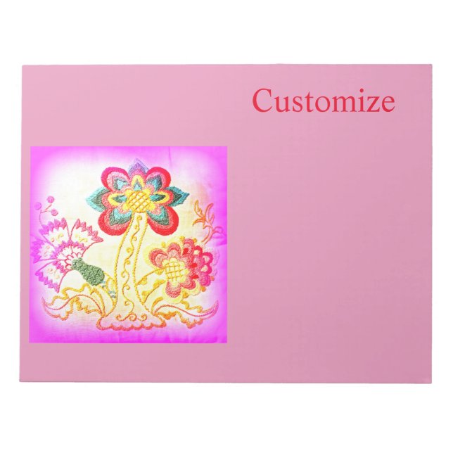 Pink palm tree Thunder_Cove Notepad (Front)