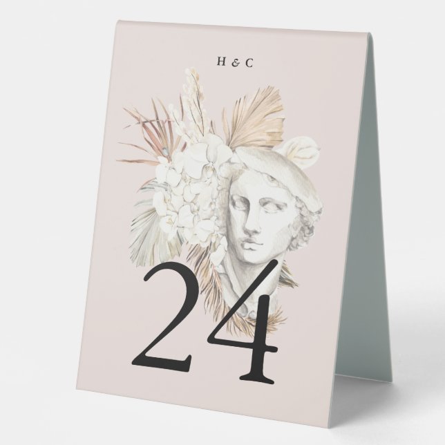 Pink Pampas Dried Grass Tropical Jungle Floral (Front)