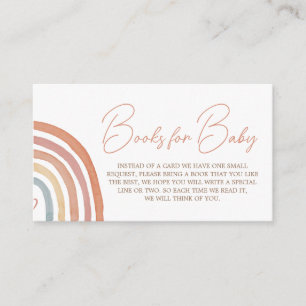 Pink Pampas Grass Boho Rainbow Books for Baby Enclosure Card