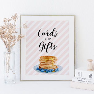 Pink Pancake Bridal Shower Brunch Cards Gifts Sign