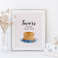 Pink Pancake Bridal Shower Brunch Favour Sign