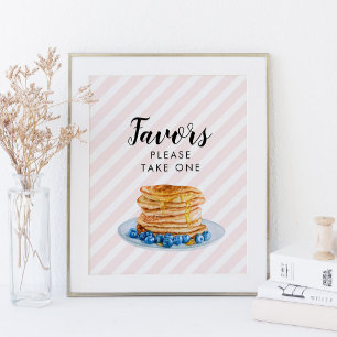 Pink Pancake Bridal Shower Brunch Favour Sign