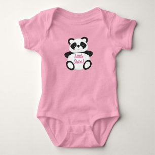 Pink Panda Bear Baby Shower Baby Bodysuit