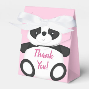 Pink Panda Bear Baby Shower Favour Box