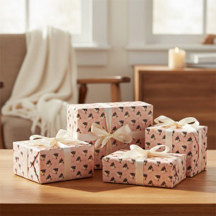 Pink Panna Cotta Dessert Wrapping Paper