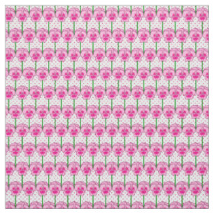 Pink pansies - retro wallpaper pattern fabric