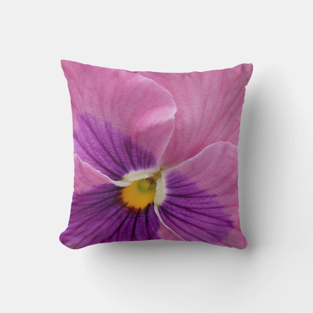 Pink Pansy Cushion (Front)
