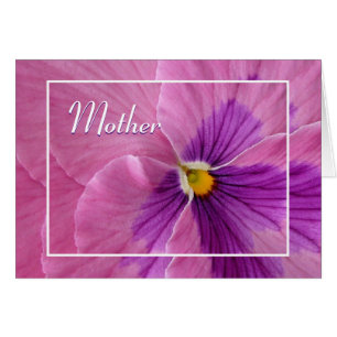 Pink Pansy Mother's Day Card