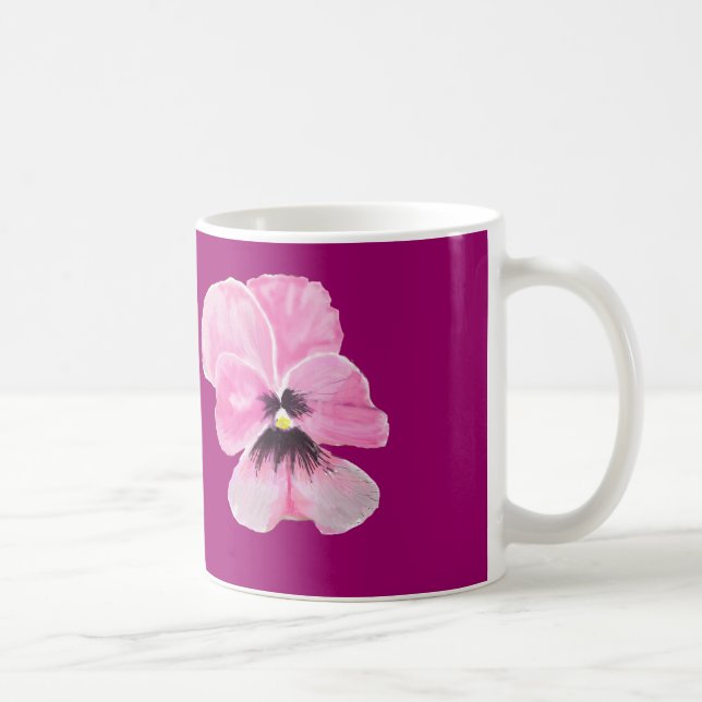 Pink Pansy Mug (Right)
