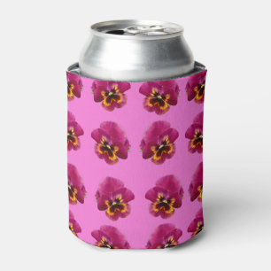 Pink Pansy Passion Pattern, Can Cooler
