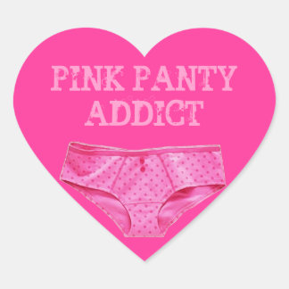 PINK PANTY ADDICT (Heart Sticker) Heart Sticker