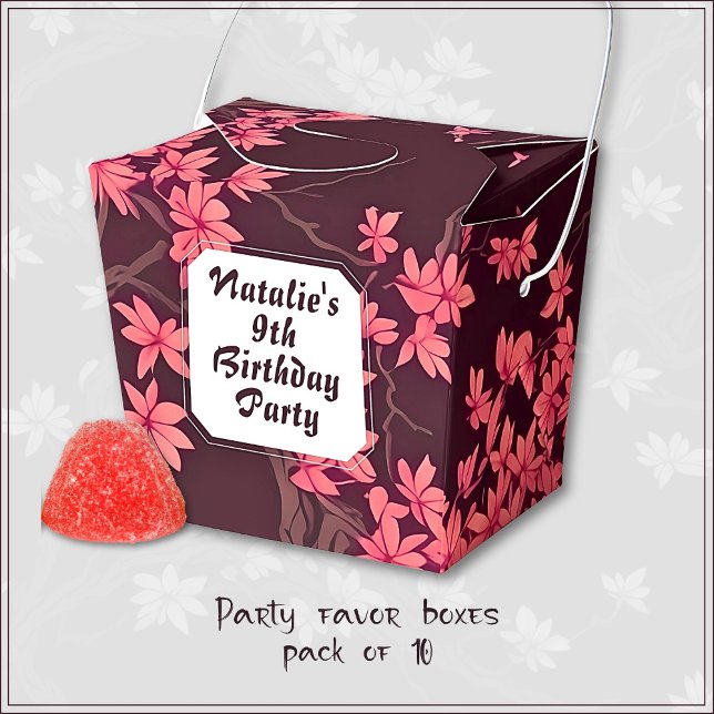 Pink Paper Crane Origami Cherry Blossom Favour Box (Creator Uploaded)