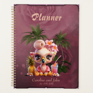 Pink Paradise, a sweet flamingo Planner