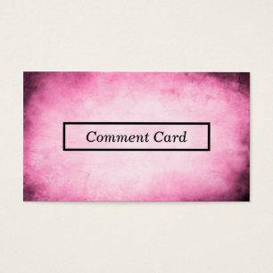 pink parchment comment card