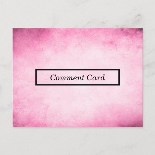pink parchment comment card (Front)