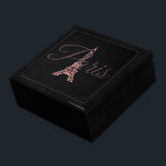 Pink Paris Eiffel Tower Jewellery Gift Box<br><div class="desc">The design is from original art.</div>