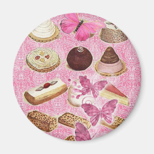pink Paris french pastry cupcake cookies Magnet
