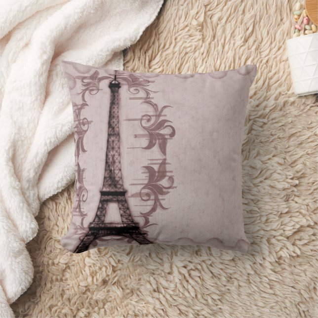 Pink Paris Grunge American MoJo Pillow (Blanket)