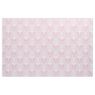 Pink Parisian Damask Pattern Fabric