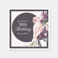 Pink Parrot Boho Botanical 50th Birthday