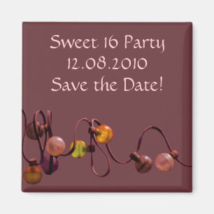 Pink Party Lights Magnet